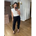 CALÇA EM SARJA - PRETA 