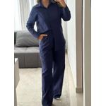 CONJUNTO CALÇA E CAMISA 100% ALGODÃO EVA - AZUL MARINHO 