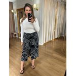 SAIA MIDI - ESTAMPA PRETA E BRANCO