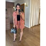 CONJUNTO PAOLA 100% ALGODÃO -ROSA QUEIMADO