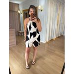 MACAQUINHO ESTAMPADO - PRETO COM BEGE