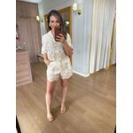 CONJUNTO MAITE EM LESI BORDADO - BEGE COM BORDADO BEGE ESCURO