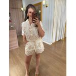 CONJUNTO MAITE EM LESI BORDADO - BEGE COM BORDADO BEGE ESCURO