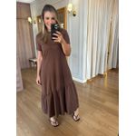 VESTIDO ALICE MALHA ALGODÃO - MARROM