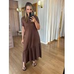 VESTIDO ALICE MALHA ALGODÃO - MARROM