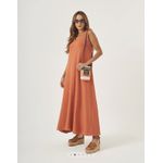 VESTIDO FRIDA EM MOLETINHO COM PRESPONTO - TERRACOTA