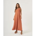 VESTIDO FRIDA EM MOLETINHO COM PRESPONTO - TERRACOTA