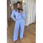 CONJUNTO CALÇA E CAMISA 100% ALGODÃO EVA - AZUL CLARO