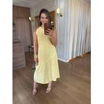 VESTIDO MALHA DE ALGODÃO JOANA - AMARELO