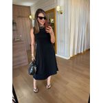 VESTIDO MALHA DE ALGODÃO JOANA - PRETO