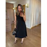 VESTIDO MALHA DE ALGODÃO JOANA - PRETO