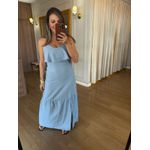 VESTIDO BABADO BUSTO - AZUL