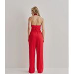 MACACÃO LINHO COM BOTÕES - VERMELHO