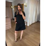 VESTIDO MALHA DE ALGODÃO AURI- PRETO 