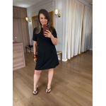 VESTIDO MALHA DE ALGODÃO AURI- PRETO 