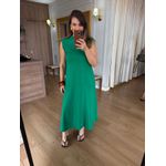 VESTIDO MALHA DE ALGODÃO DÉBORA - VERDE BANDEIRA