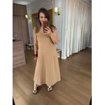 VESTIDO MALHA DE ALGODÃO DÉBORA - DOCE DE LEITE