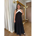 VESTIDO LIOCEL CRUZADO - ELIANA PRETO /BRANCO