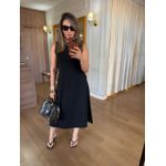 VESTIDO MALHA DE ALGODÃO JOANA - PRETO