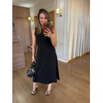 VESTIDO MALHA DE ALGODÃO JOANA - PRETO