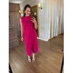 VESTIDO MALHA DE ALGODÃO DRAPEADO- PINK