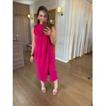 VESTIDO MALHA DE ALGODÃO DRAPEADO- PINK