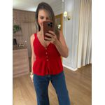 REGATA EM TRICO MODAL - VERMELHA