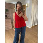 REGATA EM TRICO MODAL - VERMELHA