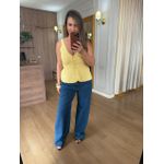 REGATA EM TRICO MODAL - AMARELA