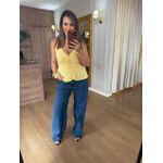 REGATA EM TRICO MODAL - AMARELA