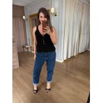 REGATA EM TRICO MODAL - PRETA