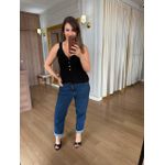 REGATA EM TRICO MODAL - PRETA