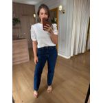 BLUSA MALHA ALGODÃO MANGA RENDA - BRANCA