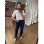 BLUSA MALHA ALGODÃO MANGA RENDA - BRANCA