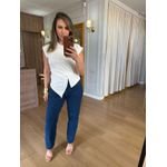 BLUSA MALHA DE ALGODÃO ASSIMETRICA - OFF