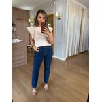 BLUSA MALHA DE ALGODÃO BABADOS - BEGE