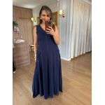 VESTIDO FRIDA EM MOLETINHO COM PRESPONTO - AZUL