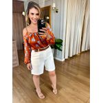 BLUSA CIGANINHA FLORAL - TERRACOTA