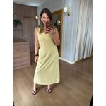 VESTIDO MALHA DE ALGODÃO CELINA - AMARELO