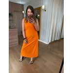 VESTIDO MALHA DE ALGODÃO CELINA - LARANJA