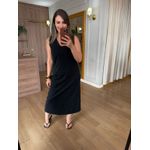 VESTIDO MALHA DE ALGODÃO CELINA - PRETO