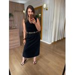 VESTIDO MALHA DE ALGODÃO CELINA - PRETO