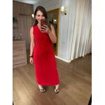 VESTIDO MALHA DE ALGODÃO CELINA - VERMELHO