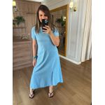 VESTIDO FENDA - AZUL CANDY