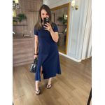 VESTIDO FENDA - MARINHO
