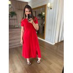 VESTIDO FENDA - VERMELHO