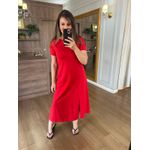 VESTIDO FENDA - VERMELHO