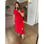 VESTIDO FENDA - VERMELHO