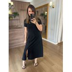 VESTIDO FENDA - PRETO