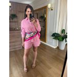 CONJUNTO SHORT E CAMISA 100% ALGODÃO MARIA - PINK